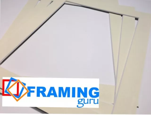Picture And Photo Mounts in Ivory / White Core Professional Computer Cut Boards
