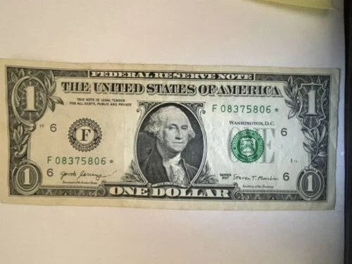 One Dollar Bill Star Note