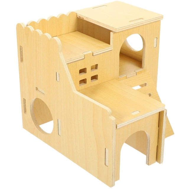 Photo inspiration: Visual Reference: Decorative Wood Hamster Nest Small Pets Hideout House Bite Resistant