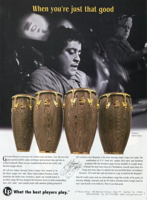 1997 Print Ad of LP Latin Percussion Galaxy Giovanni Hidalgo Series Congas