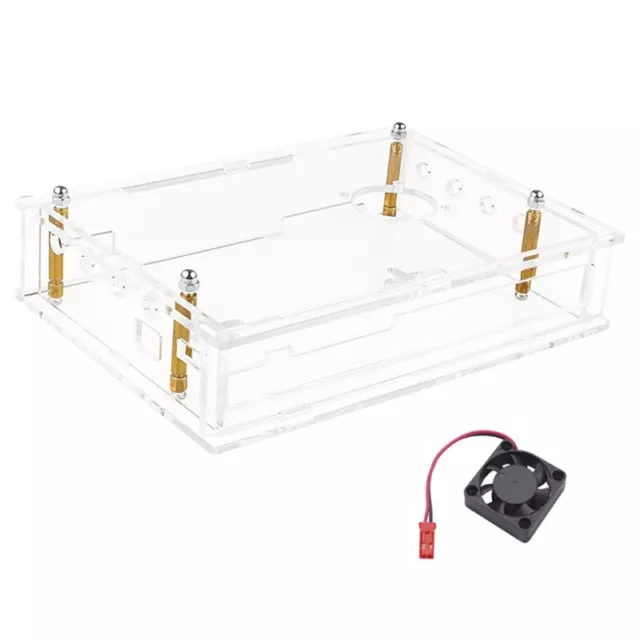 Acrylic  Shells Case with Fan for Banana Pi R3 -R3 Development Board3406