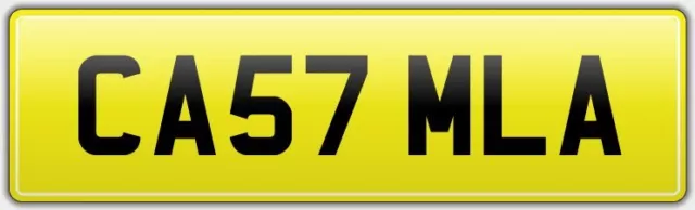 Camilla Rare Car Reg Number Plate Ca57 Mla Fees Paid - Cam Camille Milla Milly