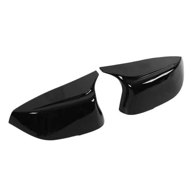 2pcs Side Door Rearview Mirror Cover Caps Trim ABS Glossy Black For Q50 Q50S 20