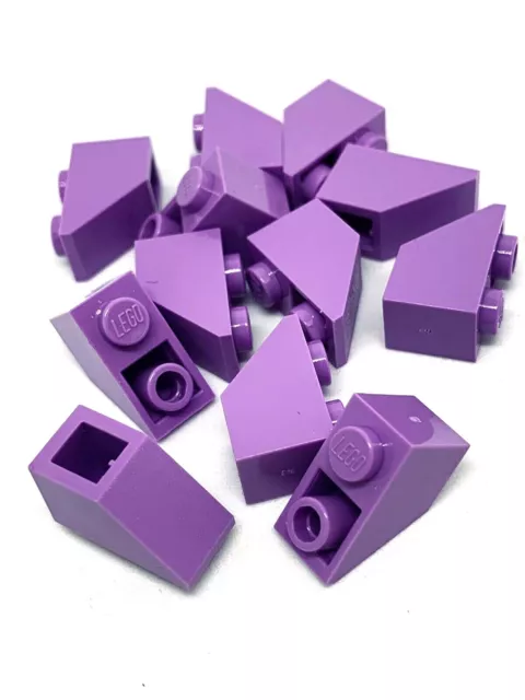 LEGO 3665 1x2 SLOPE INVERTED LOT X12 ANGLE ROOF TILE 1 X 2 MEDIUM LAVENDER