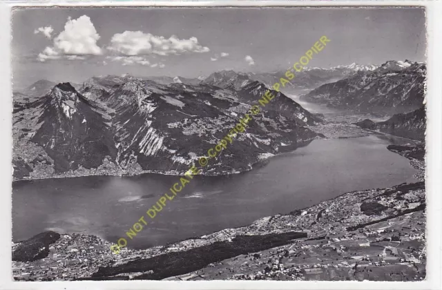 Cpsm Schweiz Blick Vom Niesen Thumer U.Brienzersee 1964