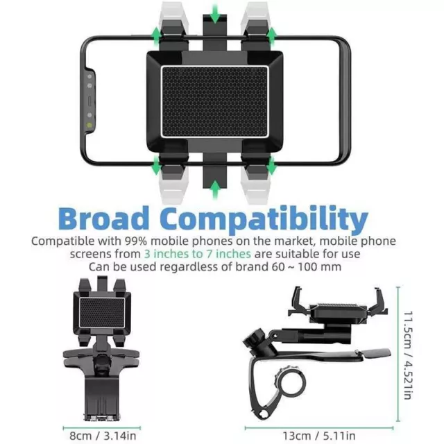 Universal Car Dashboard Mount Holder Stand Clamp Cradle Clip For Cell Phone GPS 2