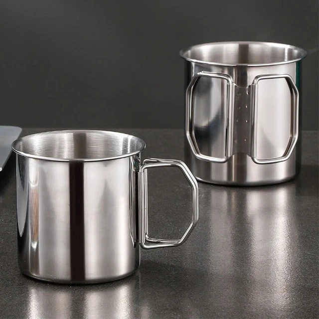 260/350/660ML klappbarer Edelstahl Wasserbecher mit Griff perfekt für Reisen