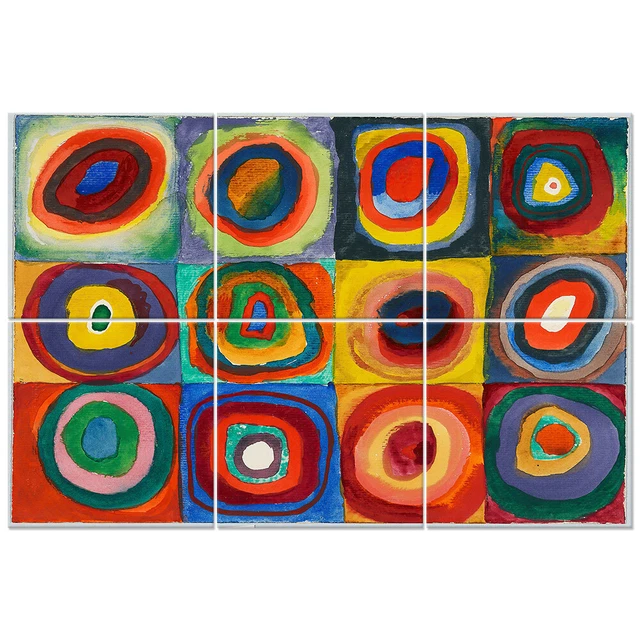 QUADRO MULTIPANNELLO PROVA Di Colore - Wassily Kandinsky EUR 84,00 -  PicClick IT