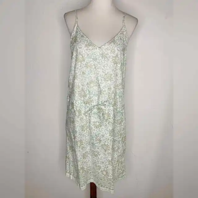 Plum Pretty Sugar Pre-Shrunk Cotton Drawstring Waistline Slip Dress Size Medium