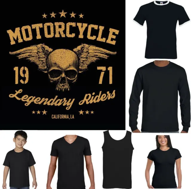 Moto Camiseta Legendario Riders Motero Motocicleta Moto Café Racer Personalizado
