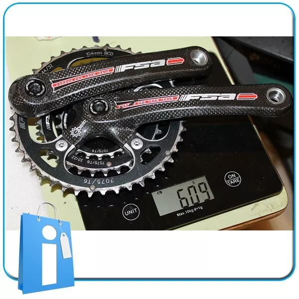 Crankset Bielas FSA Carbon Pro Team Issue 22 32 44 175 MM + Isis Drive Titanium