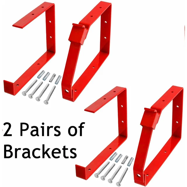 LADDER BRACKETS LOCKING UNIVERSAL Lockable Wall Rack Ladders Storage 2 ...