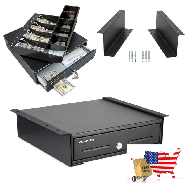 MINI CASH REGISTER Drawer With Under Counter Mounting Metal Bracket 13