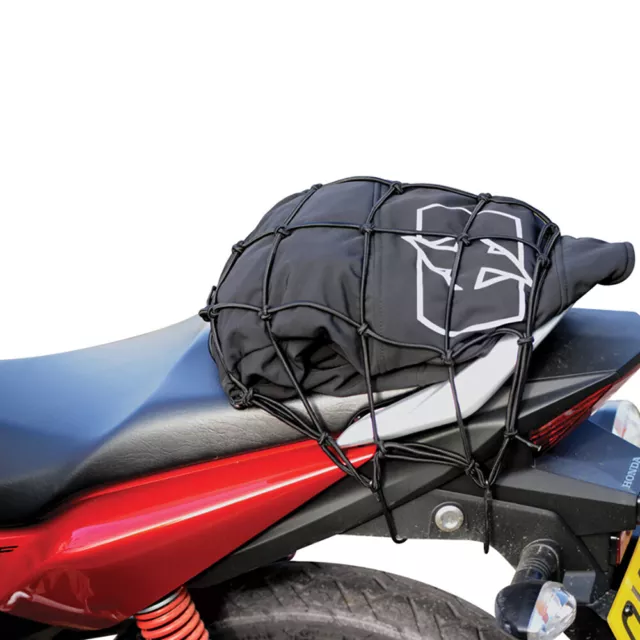 Oxford Cargo Net Haken Motorrad Gepäck elastisches Netz schwarz OX663 T