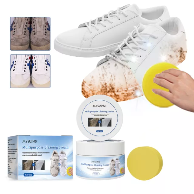 Multipurpose Cleaning Cream White Shoe Cleaner Stain Removal Decontamination New
