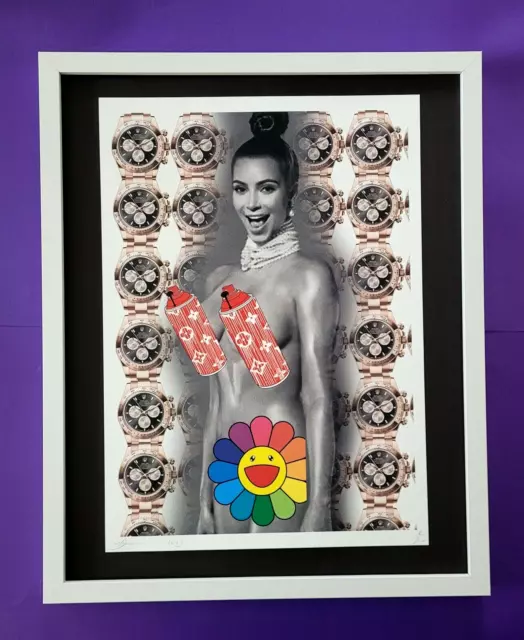 DEATH NYC Hand Signed LARGE Print Framed 16x20in COA KIM KARDASHIAN ROLEX +