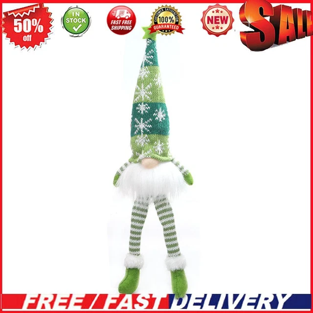 Glowing Gnome Christmas Faceless Doll with Light Xmas Home Decor (Green)