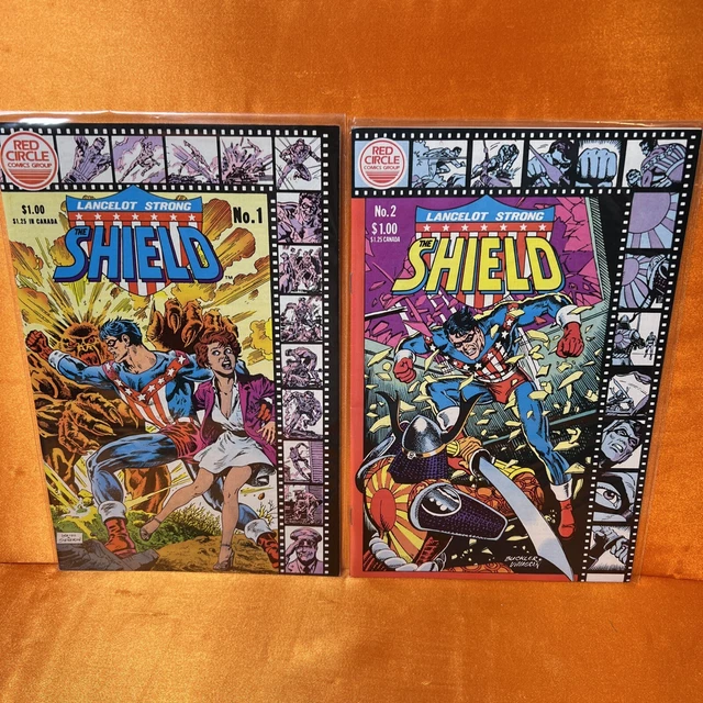 Red Circle Comics Lancelot Strong Shield #1 & 2 1983 Near Mint
