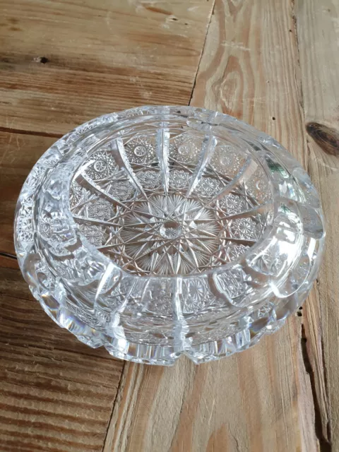Aschenbecher, Kristallglas | Durchmesser ca. 13 cm | geschliffen | Ascher | Glas