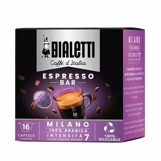 160 Capsule Alluminio Bialetti Mokespresso I Caffe' D'italia Milano Originali