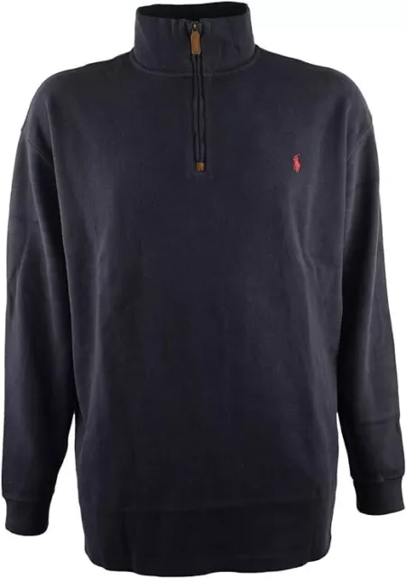 Polo Ralph Lauren French-Rib Half-Zip Pullover Sweater, 2XL, Navy 2