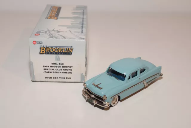 A44 1:43 Brooklin Brk115 Brk 113 1954 Hudson Hornet Special Club Coupe Green Mib