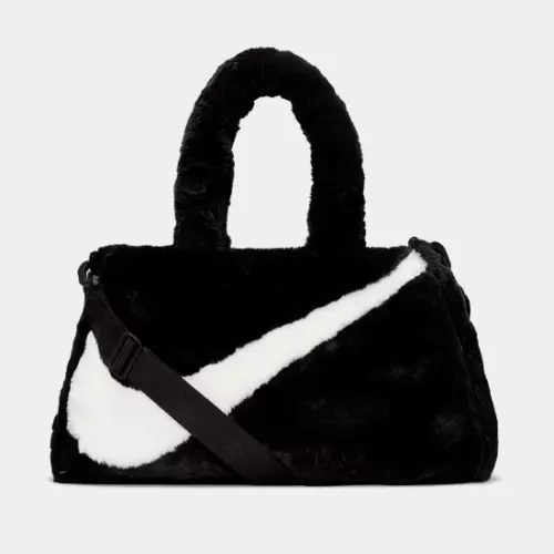 Nike Air AF1 Tote Bag Zipper Womens Black White Small DM9007 010 732 CU IN