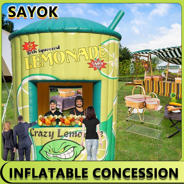 Commercial Inflatable Lemonade Concession Stand Event Drink Tent Booth 16FT Tall