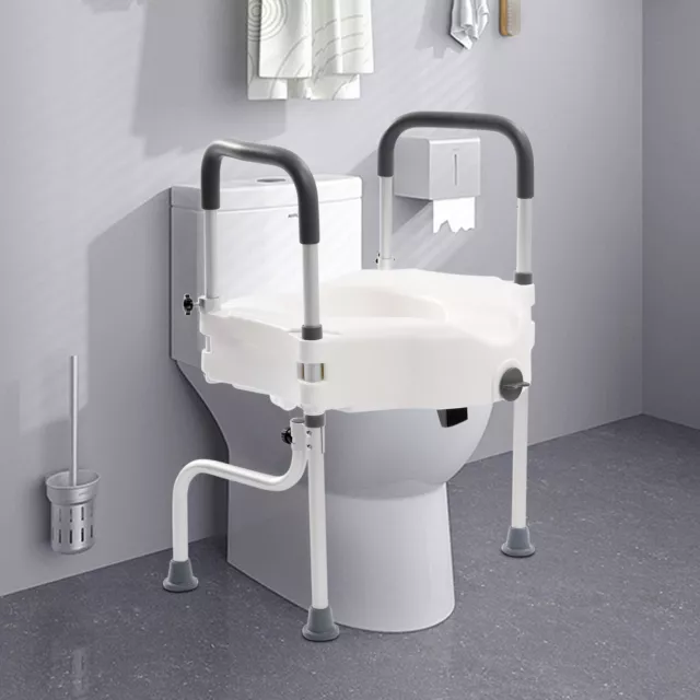 Elevación de asiento de inodoro con reposabrazos elevación de inodoro accesorio de inodoro ajustable