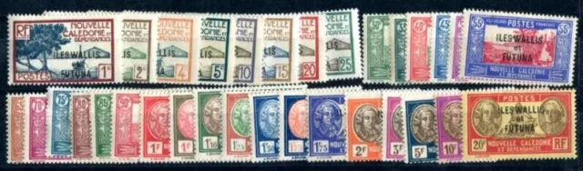 WALLIS et FUTUNA 1930 YVERT 43-65 * LOT 32 VALEURS 115€(F4174