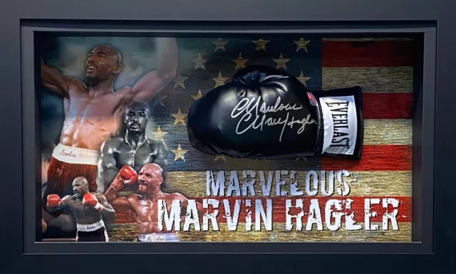 marvin hagler signed And Framed Boxing Glove With A Coa