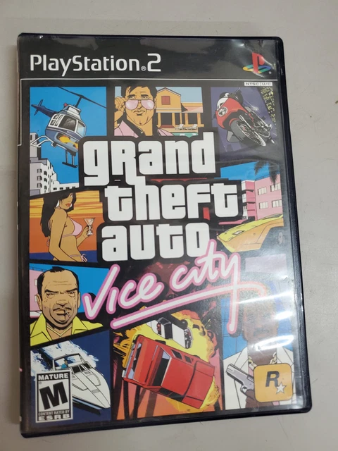 Jeu PS2 GTA Vice City COMPLET (PAL FR) Playstation 2 - Très Bon état Sans Carte Mémoire