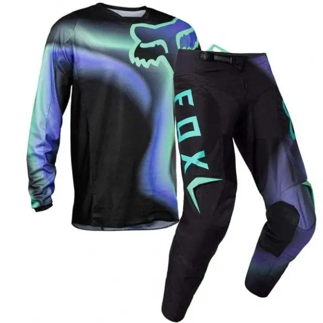 Fox Racing (Adult) 180 TOXSYK MX Motocross Jersey & Pant Bundle (Purple/Teal)
