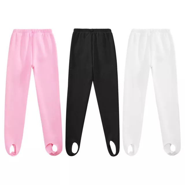 Kids Girls Ballet Pants Elastic Waistband Trousers Sports Fitness High Waist