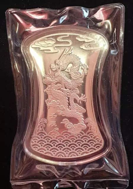 Rare Cgci China Dragon 100 Gram Fine Silver 999 Bar In Special Presentation Box