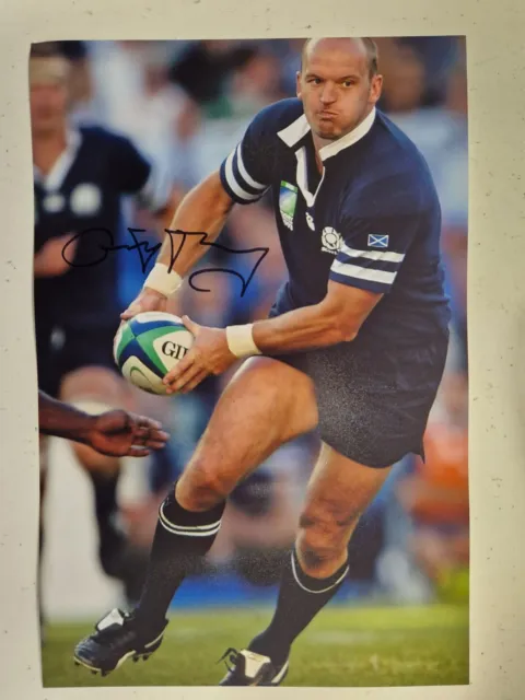 Gregor Townsend Signed 12x8 Scotland Rugby Photo, Six Nations *COA*