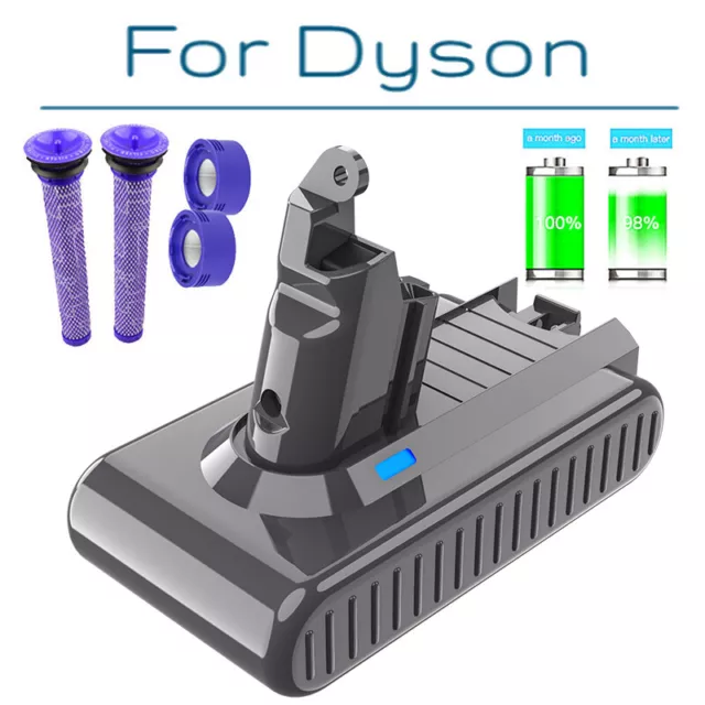 9000mAh Akku Für Dyson V6 Akku DC58 DC59 SV03 SV04 SV05 8.0Ah Batterie / Filter