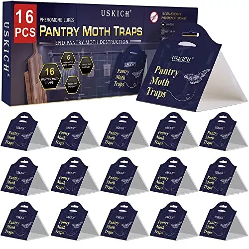 Moth Traps for Pantry Moths 16 Pack Kitchen Moth Traps with Pheromones Prime