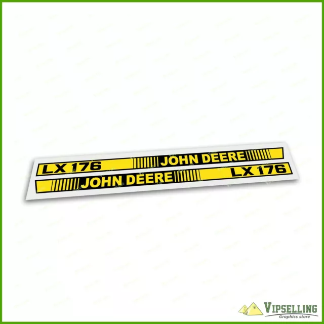 John Deere LX176 Lawn Tractor Hood Left Right Stripes Decals Stickers Lengths