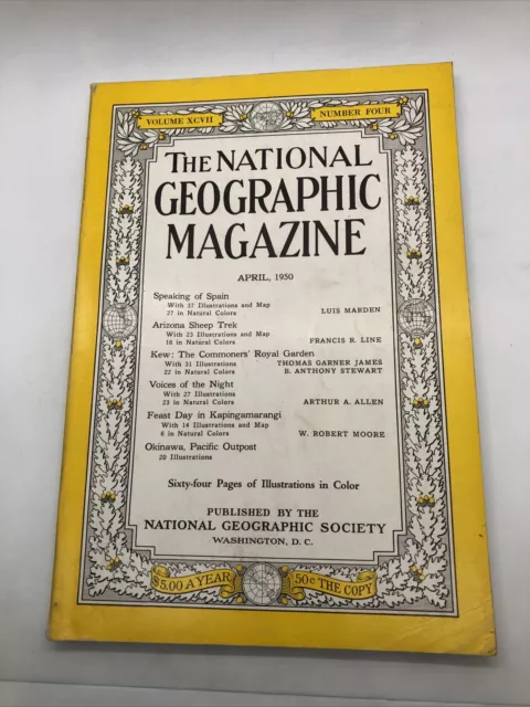 The National Geographic Magazine April 1950