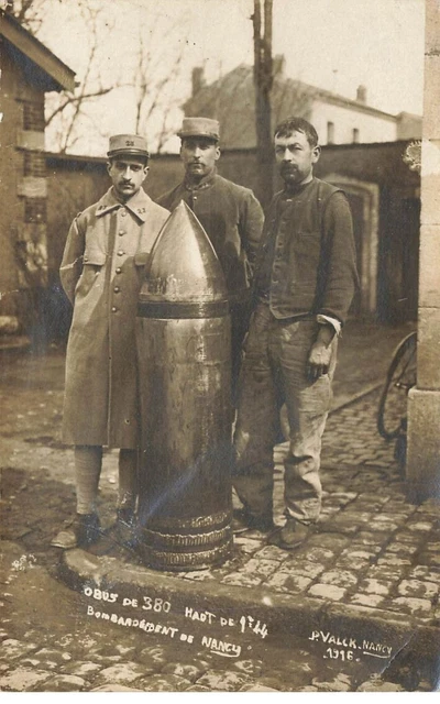54 Nancy #25687 Obus De 380 Bombardement Regiment Militaire Carte Photo
