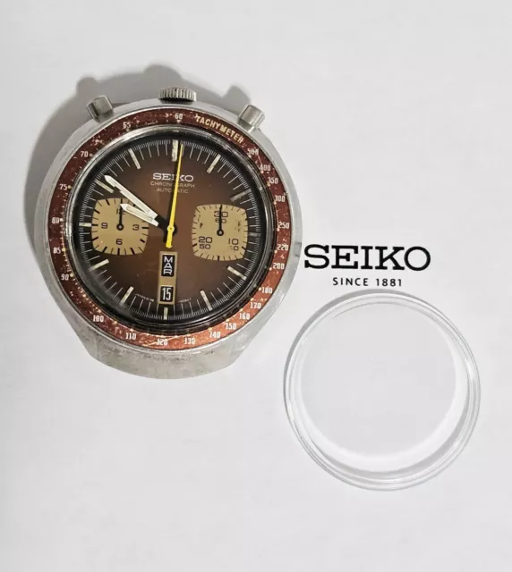 SEIKO 6138-0040 Glass Mineral Watch Crystal Replacement BULLHEAD Automatic 340mm