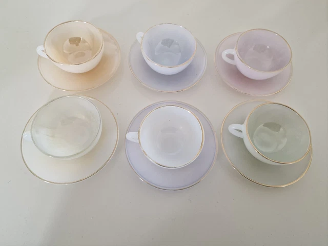 Tasses et soucoupes Arcoroc octime - Style Art Déco - Lot de 6 Tasses et soucoupes Arcoroc octime - Style Art Déco - Lot de 6