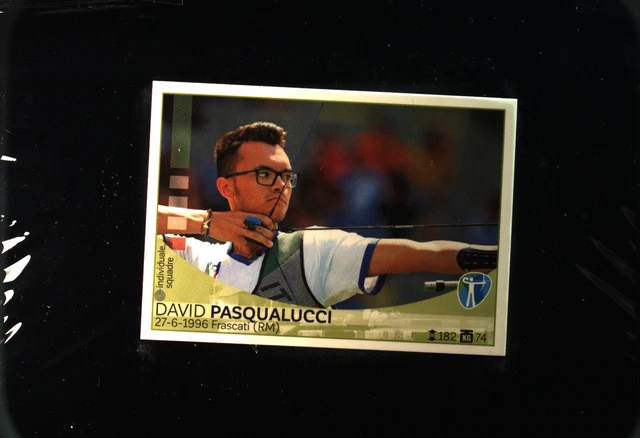 FIGURINA OLIMPIADI RIO panini 2016 David Pasqualucci Tiro con l'Arco n