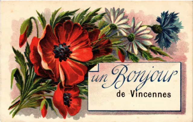 CPA Un Bonjour de VINCENNES (519739)