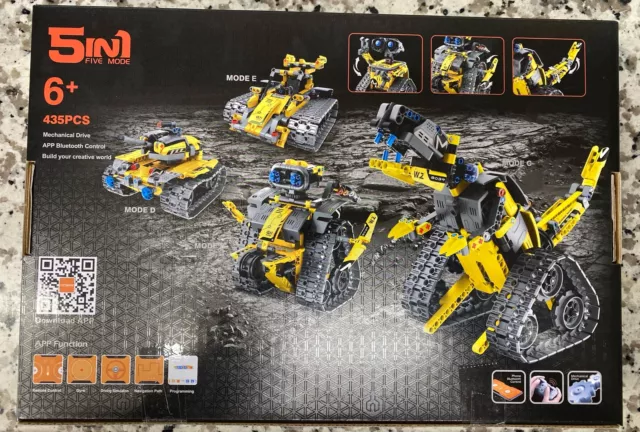 Sillbird STEM Building Toys, Remote & APP Controlled Creator 5in1 Wall Robot/...