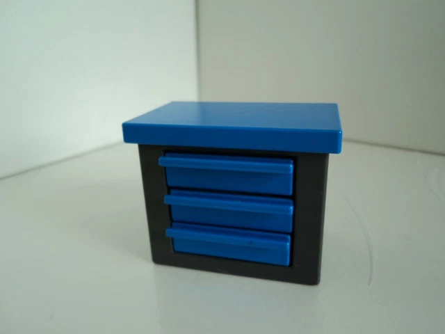 Bureau Avec Tiroir Gris Playmobil R412 - Professeur Chimie 4324 - école - Occasion