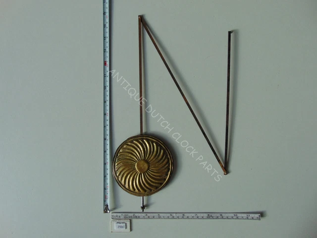 Antique 1850S French Foldable Pendulum For A Morbier Or Comtoise Clock Antique 1850S French Foldable Pendulum For A Morbier Or Comtoise Clock