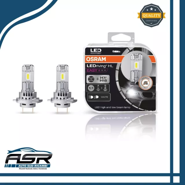 Par de Lámparas Bombillas Osram H7 H18 LED Hl Easy Luz Blanca 6000K