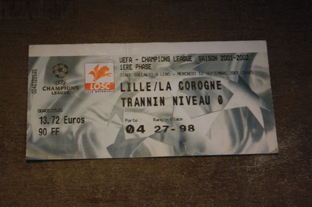 Ticket De Foot Collector OM - Finale Intertoto 2005 Marseille Vs La Corogne